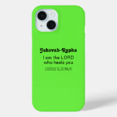 Cute Healing Bible Verse Lime Green Christian Case-Mate iPhoneケース (裏面)