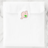 Cute healing organ art ラウンドシール (バッグ)
