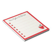 Cute Heart Apple Teacher To Do List Valentine Gift ノートパッド (アングル)
