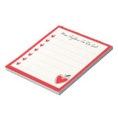 Cute Heart Apple Teacher To Do List Valentine Gift ノートパッド (回転)