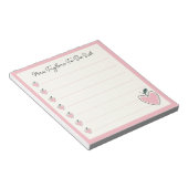 Cute Heart Apple Teacher To Do List Valentine Gift ノートパッド (アングル)