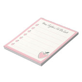 Cute Heart Apple Teacher To Do List Valentine Gift ノートパッド (回転)