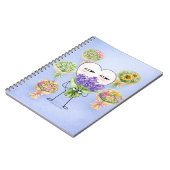 Cute Heart Character Flower Notebook ノートブック (左側)