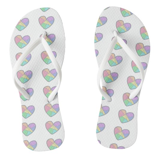 cute heart flip flops ビーチサンダル (ソール)