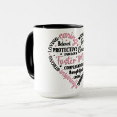 Cute Heart Foster Mom マグカップ (正面左)