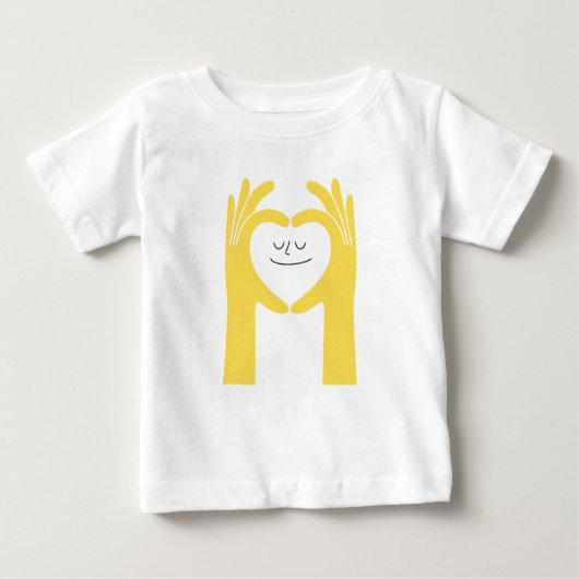 Cute Heart Hands Baby Tee ベビーTシャツ (正面)