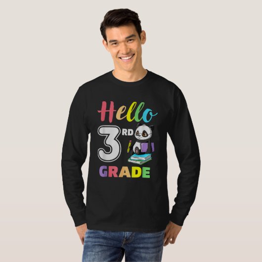 Cute Heart Hello 3rd Grade First Day Back To Schoo Tシャツ (正面フル)