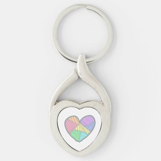 Cute heart key chain キーホルダー (正面)