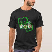Cute Heart Leopard Gnomes Irish Shamrock St Patric Tシャツ (正面)