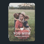 Cute HEART LOVE YOU MUM Mother's Day Photo iPad Miniカバー<br><div class="desc">Cute Heart Love You Mum Mother's Day Photo iPad Case features your favorite photo with the text "(love heart) you Mum" in modern white script with your names below. Personalize by editing the text in the text box provided and adding your own picture. Designed by ©2022 Evco Studio www.zazzle.com/store/evcostudio</div>
