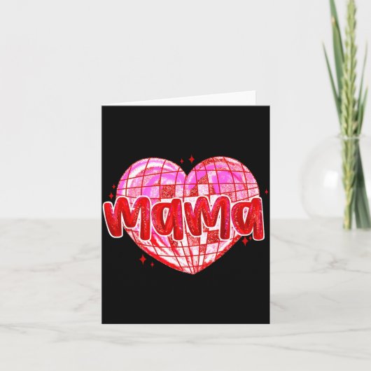 Cute Heart Mama Valentines Day Mom Wife  カード (正面)