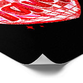 Cute Heart Mama Valentines Day Mom Wife  ポスター (角)