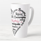 Cute Heart Mimi カフェラテマグ (右アングル)