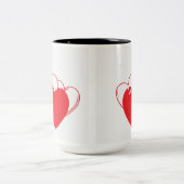 Cute Heart Mug – Love & Adorable Design ツートーンマグカップ (中央)