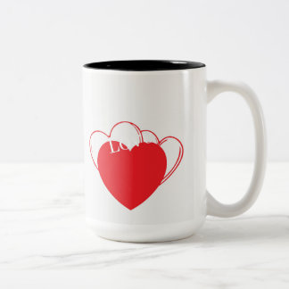 Cute Heart Mug – Love & Adorable Design ツートーンマグカップ