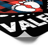 Cute Heart My Tiny Valentine Pregnancy Announcemen ポスター (角)