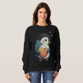 Cute Heart Penguin Animal Valentines Day Valentine スウェットシャツ (正面フル)