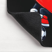 Cute Heart Playing Soccer Valentines Day Soccer Bo マウスパッド (コーナー)