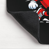 Cute Heart Playing Soccer Valentines Day Soccer Bo マウスパッド (コーナー)