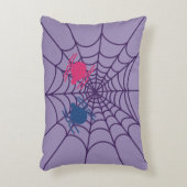 Cute Heart Spider Web Accent Throw Pillow  アクセントクッション (正面(垂直))