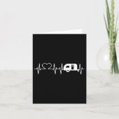 Cute Heartbeat Camper Camping Campfire Lovers Gift カード (正面)