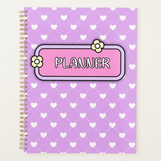 Cute Hearts Flower cover Planner プランナー手帳 (正面)