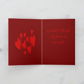Cute Hearts Hand Drawn Red Romantic Doodle カード (内部)