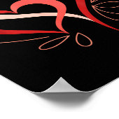 Cute Hearts In Love Couples Valentine Day Pajamas  ポスター (角)