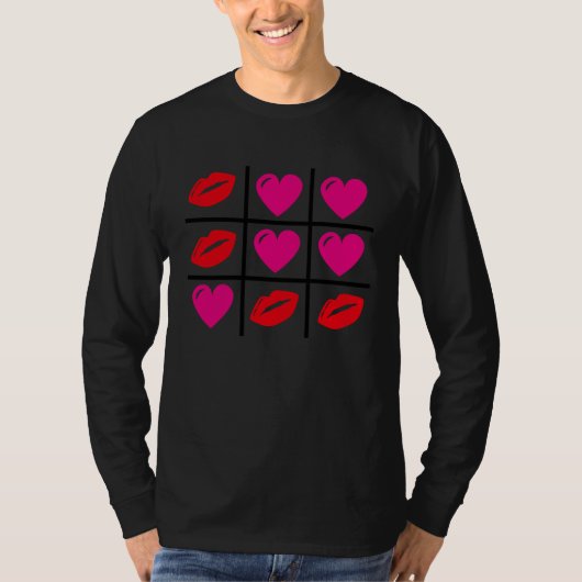 Cute Hearts & Kisses Valentines Day Romance Valent Tシャツ (正面)