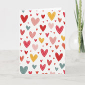 Cute Hearts Love Greeting Card カード (正面)