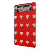 Cute Hearts on Red Background iPhone / iPad case ミニクリップボード (アングル2)
