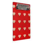 Cute Hearts on Red Background iPhone / iPad case ミニクリップボード (アングル)