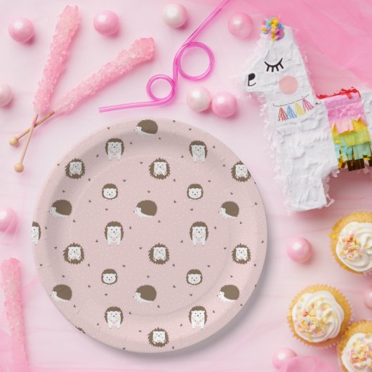 Cute Hedgehog ペーパープレート (パーティー)