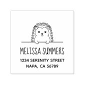 Cute Hedgehog Address セルフインキングスタンプ (デザイン)