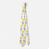 Cute hedgehog and balloon cartoon pattern ネクタイ (正面)