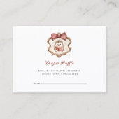 Cute Hedgehog Baby Shower Diaper Raffle  エンクロージャーカード (正面)