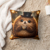 Cute Hedgehog Cozy Pillow Gift Home Decor クッション (ブランケット)