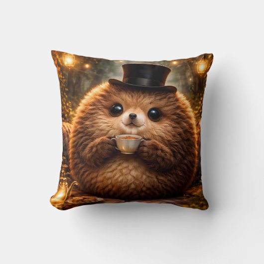Cute Hedgehog Cozy Pillow Gift Home Decor クッション (正面)