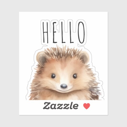 Cute Hedgehog custom text シール (シート)