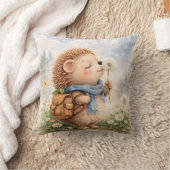 Cute Hedgehog Dandelion Kids Room & Nursery クッション (ブランケット)