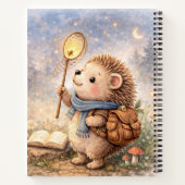 Cute Hedgehog & Firefly Personalized Kids Journal ノートブック (裏面)