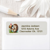 Cute hedgehog lovers mailing ラベル (インサイチュ)