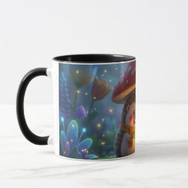 Cute Hedgehog Mushroom Woodland Coffee Mug マグカップ