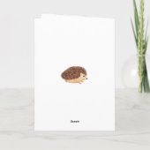 Cute Hedgehog Mushrooms Woodland Forest Animal カード (裏面)