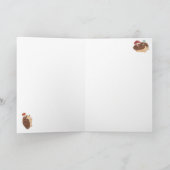 Cute Hedgehog Mushrooms Woodland Forest Animal カード (内部)