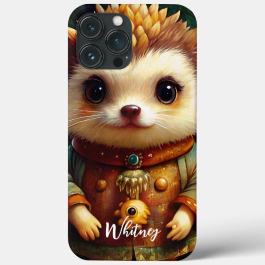 Cute Hedgehog Name Case-Mate iPhoneケース (裏面)