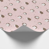 Cute Hedgehog papel de presente ラッピングペーパー (角)