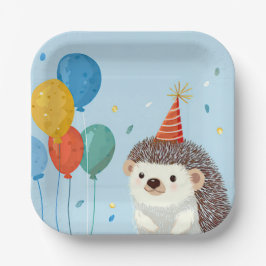 Cute Hedgehog Party Paper Plates ペーパープレート