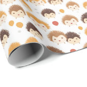 Cute hedgehog pattern ラッピングペーパー (ロールコーナー)