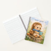 Cute Hedgehog Personalized Kids Journal ノートブック (内部)